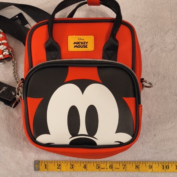 NWT Disney Mickey Mouse Red and Black Crossbody Bag - Picture 1 of 11